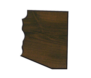 7" x 8 1/8" Walnut Finish Black Edge Arizona State Plaque