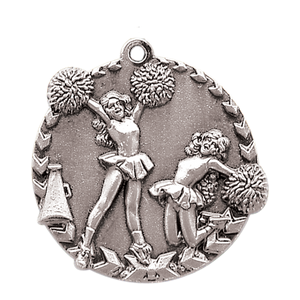1 3/4" Antique Silver Cheer Millennium Medal