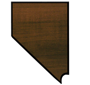 6 3/4" x 9 3/4" Walnut Finish Black Edge Nevada State Plaque