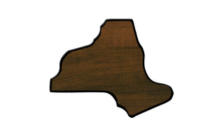 8" x 9 1/2" Walnut Finish Black Edge New York State Plaque