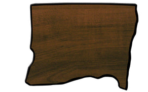 7" x 9" Walnut Finish Black Edge Oregon State Plaque