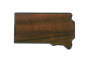 4" x 7" Walnut Finish Black Edge South Dakota State Plaque