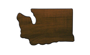 6 1/2" x 10" Walnut Finish Black Edge Washington State Plaque