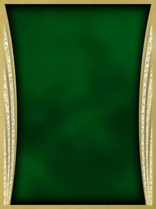 7" x 10" Green/Gold Brass Plated Steel Showtime Plaque Plate
