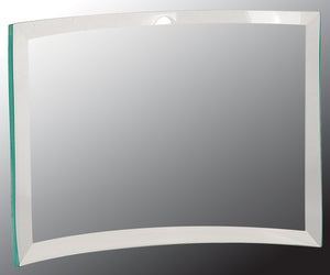 10" x 7" x 3/8" Jade Glass Crescent