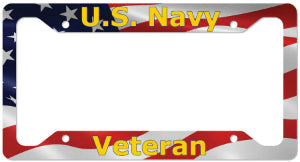 12.25" x 6.5" Gloss White Sublimatable Unisub Aluminum License Plate Frame