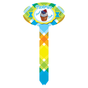 3.5" x 7" Gloss White Unisub Oval Garden Stake