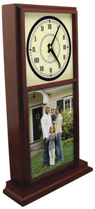 6.75" x 15.5" Unisub Mahogany Vertical Mantle Clock Kit with Sublimatable Tiles