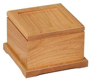 4 1/2" Red Alder Pet Urn with Routed Top