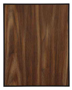 5" x 7" Value Walnut Finish Plaque with 45 Degree Bevel Black Edge