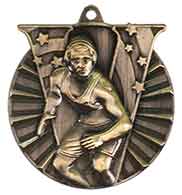 2" Antique Gold Wrestling Victory Medal