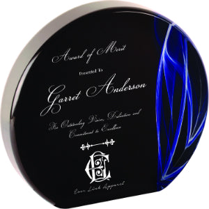 5" Round Blue Vapor Acrylic