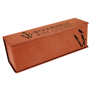 Rawhide Laserable Leatherette Single Wine Box with Tools