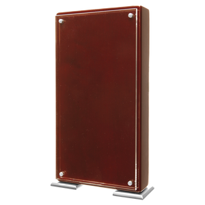 9 1/4" Rosewood Finish High Gloss Floating Acrylic Standup Plaque