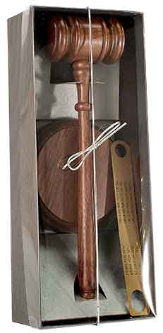 Genuine Walnut Directors Gavel Set