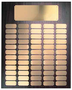 60 Gold Plate Walnut Finish Completed Perpetual Plaque