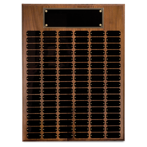 102 Plate Genuine Walnut Completed Perpetual Plaque