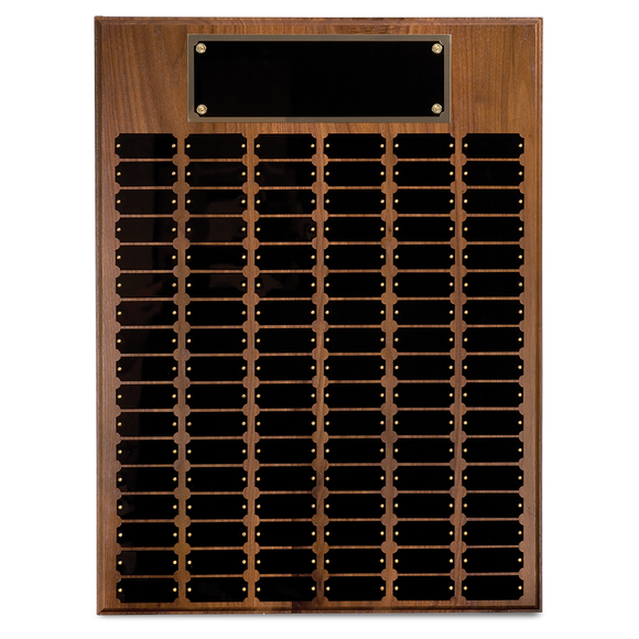 102 Plate Genuine Walnut Completed Perpetual Plaque