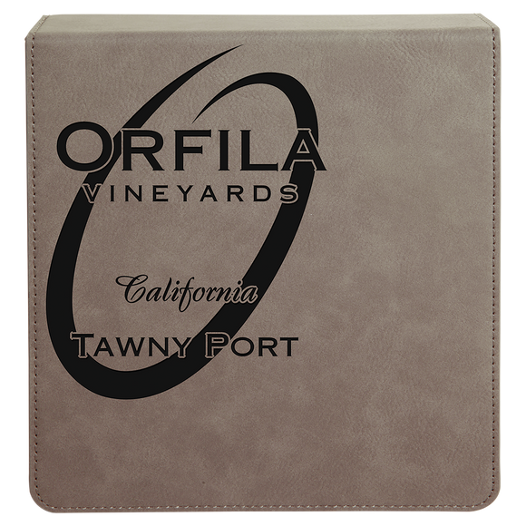 Gray Laserable Leatherette 3-Piece Wine Tool Gift Set