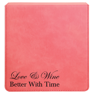 Pink Laserable Leatherette 3-Piece Wine Tool Gift Set