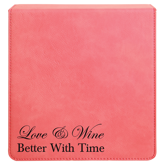 Pink Laserable Leatherette 3-Piece Wine Tool Gift Set