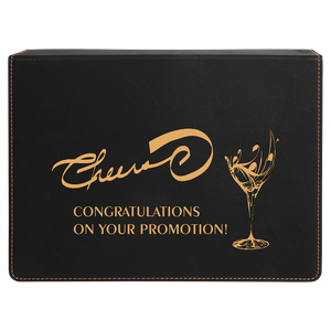 Black/Gold Laserable Leatherette 5-Piece Wine Tool Gift Set