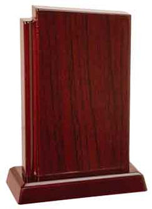 6" High Gloss Mahogany Finish Trophy