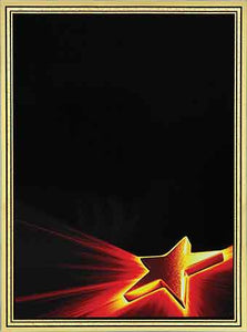 5 7/8" x 7 7/8" Star Brass Plated Steel Hi-Def Plaque Plate