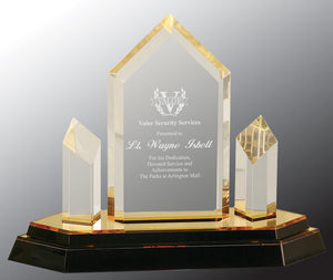 8 1/4" Gold Jewel Tower Impress Acrylic