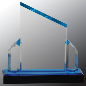 7" x 7" Blue Beveled Post Impress Acrylic
