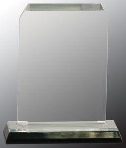 3 1/2" x 5 1/2" Silver Clipped Corner Impress Acrylic