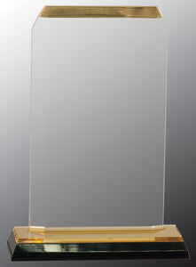 3 1/2" x 6 1/2" Gold Clipped Corner Impress Acrylic