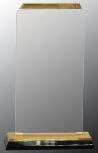 3 1/2" x 7 1/2" Gold Clipped Corner Impress Acrylic