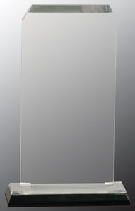 3 1/2" x 7 1/2" Silver Clipped Corner Impress Acrylic