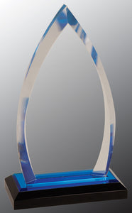 8 3/4" Blue Oval Impress Acrylic