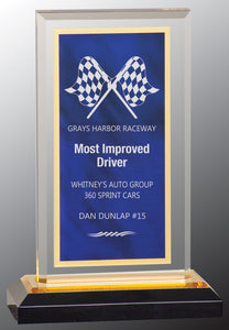 7 1/2" Blue & Gold Royal Impress Acrylic