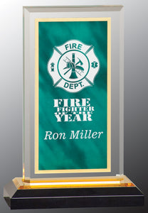 7 1/2" Green & Gold Royal Impress Acrylic