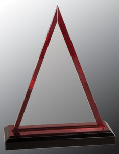 7 3/4" Red Triangle Impress Acrylic