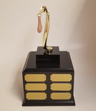 FANTASY FOOTBALL LAST PLACE SACKO TROPHY on BASE with Gold Plates- FREE ENGRAVING