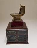 Fantasy Football Trophy 18 Year Toilet Bowl - Free Engraving!